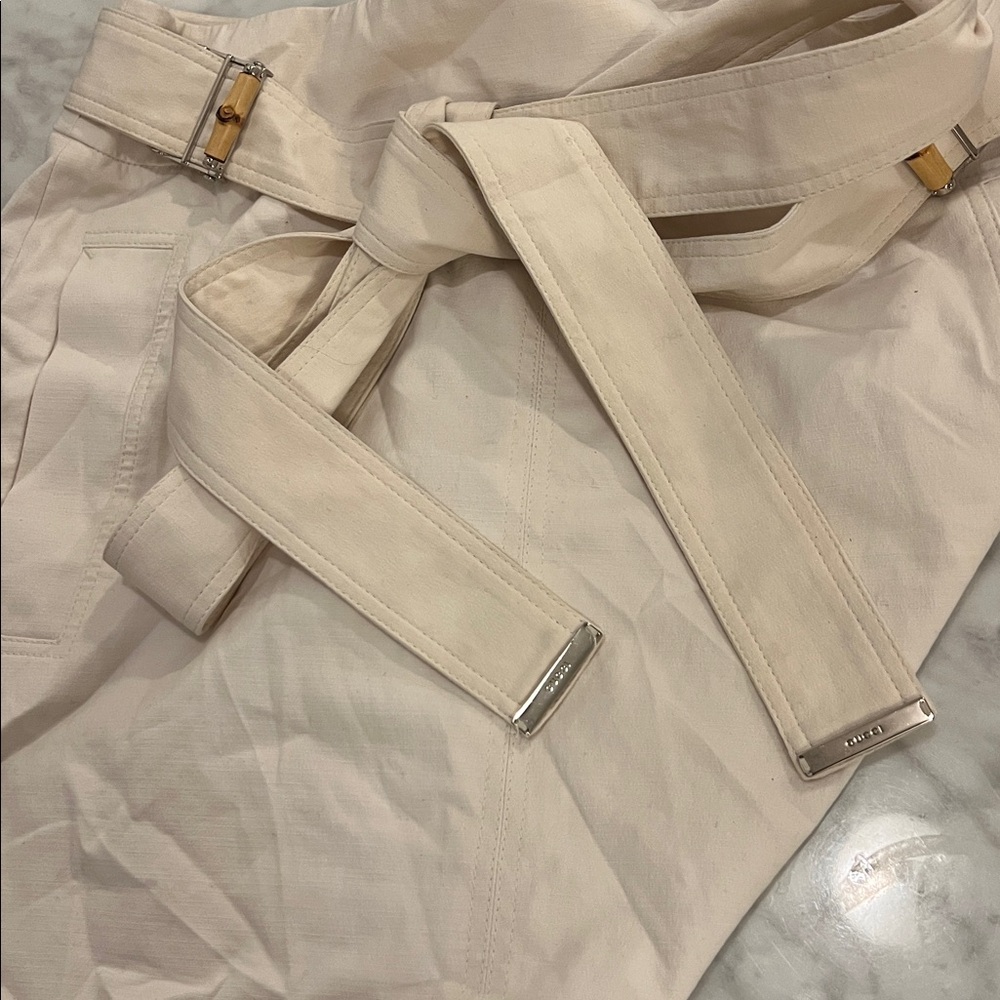 Gucci ivory/white belted bamboo skirt - Picture 12 of 13